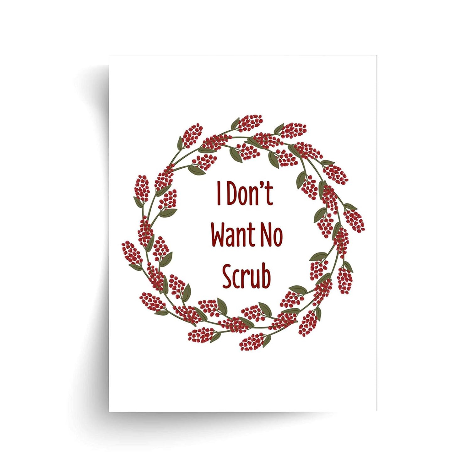 TLC No Scrubs I Don't Want No Scrub Unframed Print Handmade