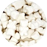 White Gummy Bears Sugared, 2.2 Pound Bag, White Candy Tutti Frutti Flavored, The Hampton Popcorn &amp; Candy Company