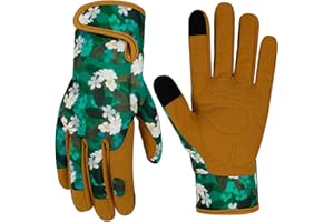 MERTURN Leather Gardening Gloves for Women Garden Gloves Thorn Proof Heavy Duty Gloves Women Gardening Gift