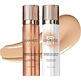LUMINESS Silk Airbrush Spray Foundation & Primer Kit - Full Coverage Foundation, Anti-Aging Formula Hydrates & Moisturizes with Hyaluronic Acid, Aloe Vera & Hydrolyzed Silk (Shade - Fair)