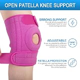 AVIDDA Knee Support Open Patella 3 Straps Running ACL MCL Pink view 3