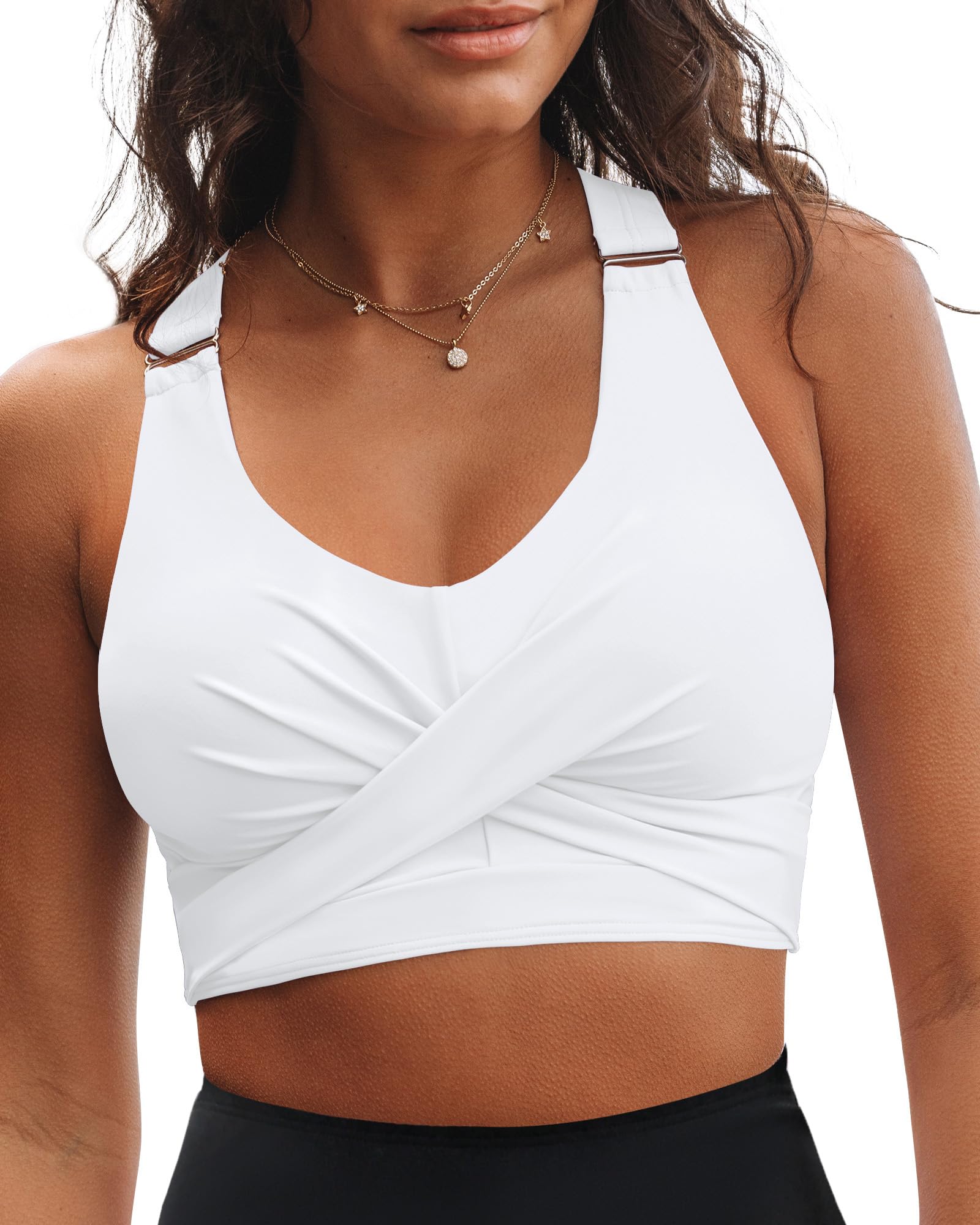 Photo 1 of (BAGGED) GRAPENT White Swimsuits for Women Womens Swimsuits Tops Only Trajes De Baño para Mujer White Size Small US 4 to 6