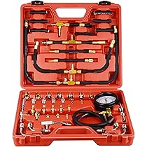 VEVOR Kompressionsprüfer Kompressionstester Druckmanometer Testgerät Kompressionsmessgerät mit einem 80-mm-Manometer 0–1000 PSI und 0–70 bar Verdichtungsmesser inkl. 4x Adapter