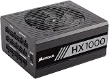 Corsair HX1000 1000W 80+ Platinum Fully Modular PSU CP-9020139-UK Black view 1