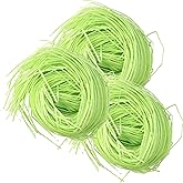 Sweetzo Green Edible Easter Grass, Apple Flavored Cake and Cupcake Toppers, Basket Stuffers, Pack of 3