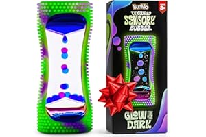 BUNMO Stocking Stuffers for Kids - Liquid Motion Bubbler Sensory Toys - Liquid Timer - Kids Stocking Stuffers - Colorful Bubble Fidget Timer for Desk & Travel - Glow in The Dark