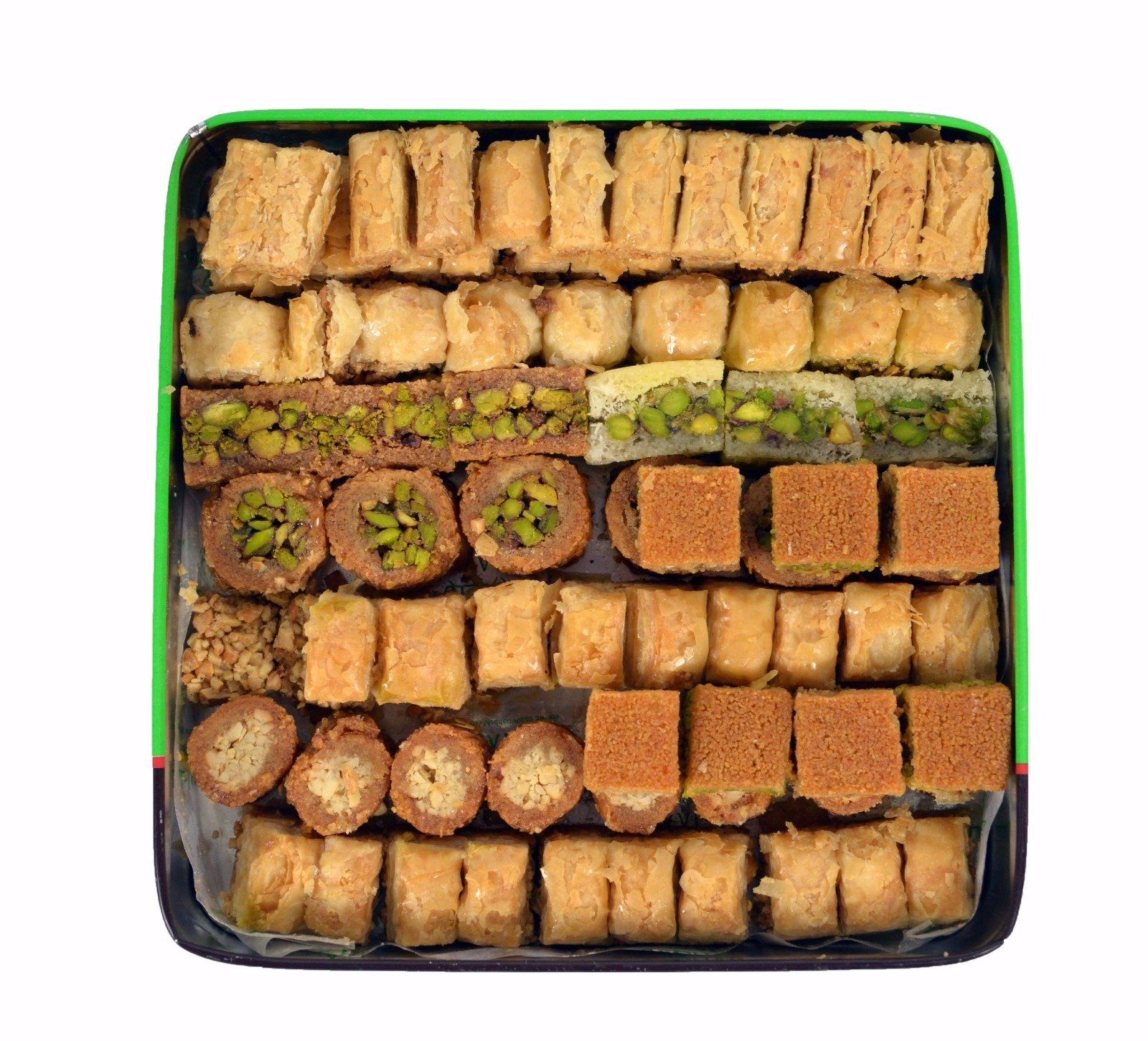 LUXURY BAKLAVA PASTRY GIFT BASKET in TIN BOX (60 Oz) Hallab 1881, Taste