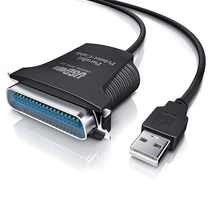 CSL - USB auf Parallel Adapter LPT 36pol. | Druckerkabel / Adapterkabel | Plug & Play | 0,80 Meter
