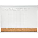 Amazon Basics 3 in 1 Combo Dry Erase Calendar Board, Plastic Frame, 17" x 23", 3 Pack