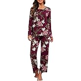 PrinStory 2025 Women's Pajama Set Long Sleeve Sleepwear Ladies Soft Pjs Lounge Set