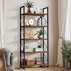 YITAHOME 5 Tiers Bookshelf, Artsy Modern