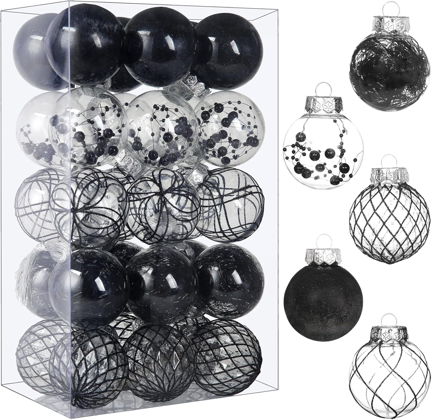 Ornaments - Clear Christmas Ball Ornaments, 30ct Shatterproof Xmas Ball Decorations 2.36