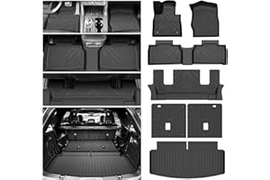 CARTIST Floor Mats for Ford Explorer 2020-2025 2026 6 Seats Captain Chairs All Weather Cargo Liner for Explorer Accessories Active/ST Line/ST/Platinum Back Seat Cover Protector