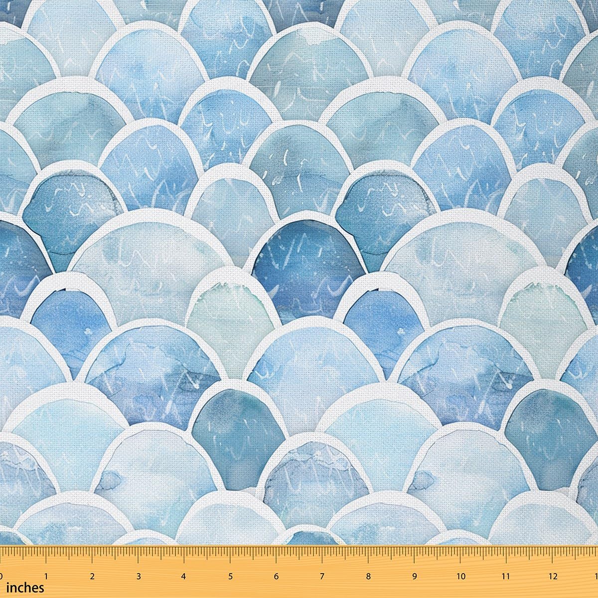 Photo 1 of Upholstery Ocean Fish Scales Fabric for Chairs Couch,Sea Mermaid Scale Outdoor Fabric by The Yard, Marine Life Sealife Ombre Effects Decorative Fabric for Upholstery and Home DIY Projects, 5 Yard,