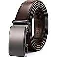 CHAOREN Mens Belt - Mens Ratchet Belt Leather 1 3/8" for Dress Pant - Micro Adjustable Belt Fit Everywhere