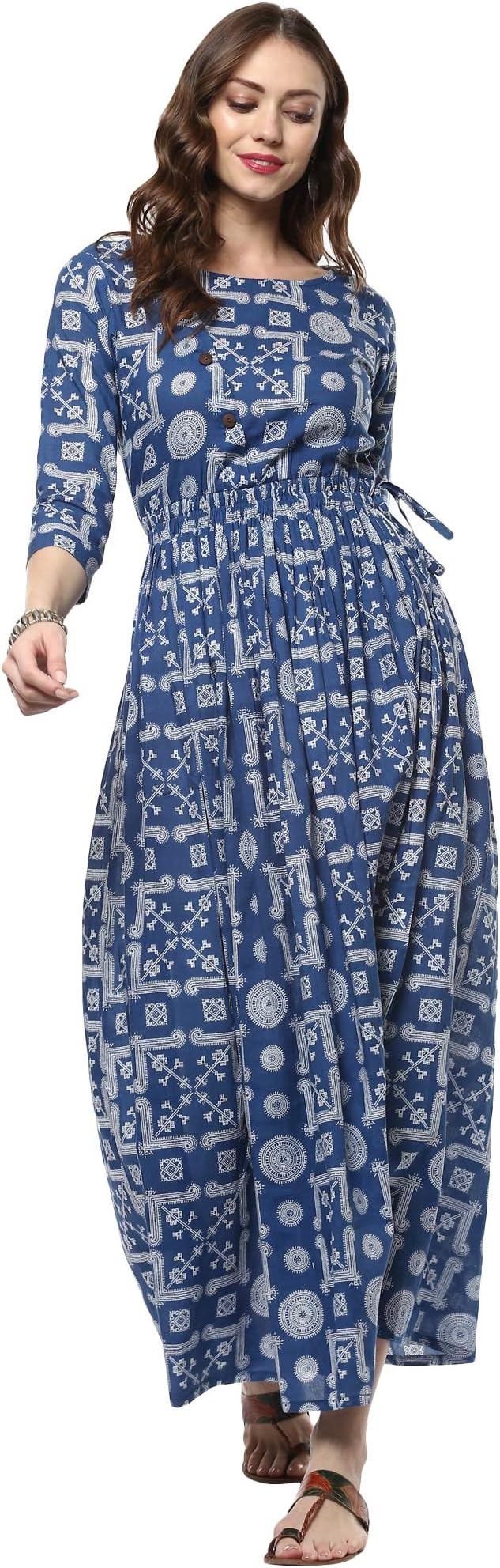 Indian Virasat Women's Cotton Regular Kurta