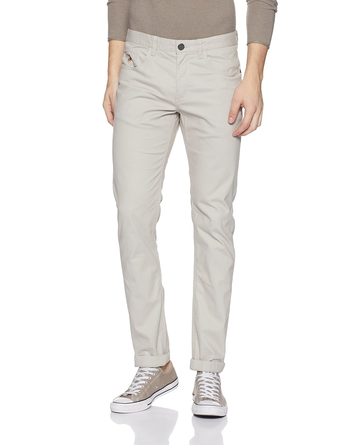 Buy US Polo Association Men's Slim Fit Casual Trousers at Amazon.in
