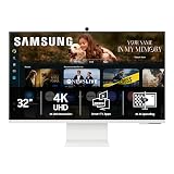 Samsung 32” Smart Monitor M8 (M80F) 4K UHD Display, Samsung Vision AI, Smart TV Apps, Gaming Hub, USB-C, HDMI and USB-A, White, LS32FM803UNXZA, 2025