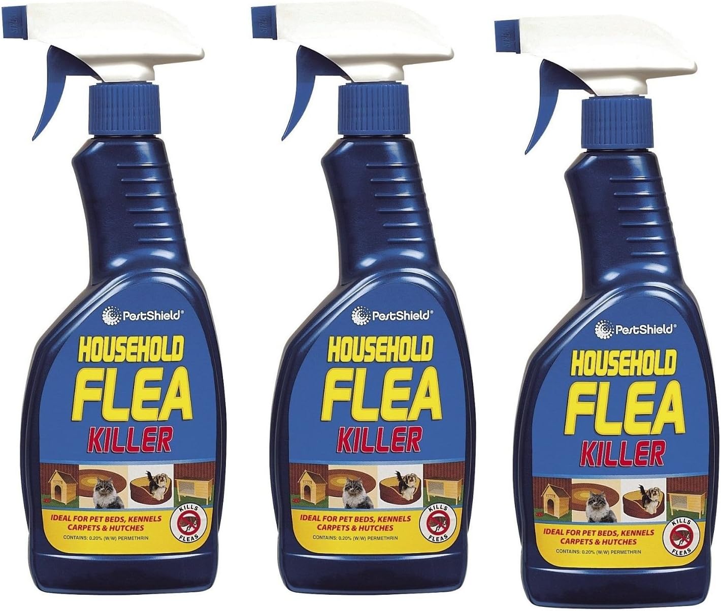 Household Flea Killing Spray Bottle For Cat Dog Carpet Soft Furniture Bed 500ml (PACK OF 3