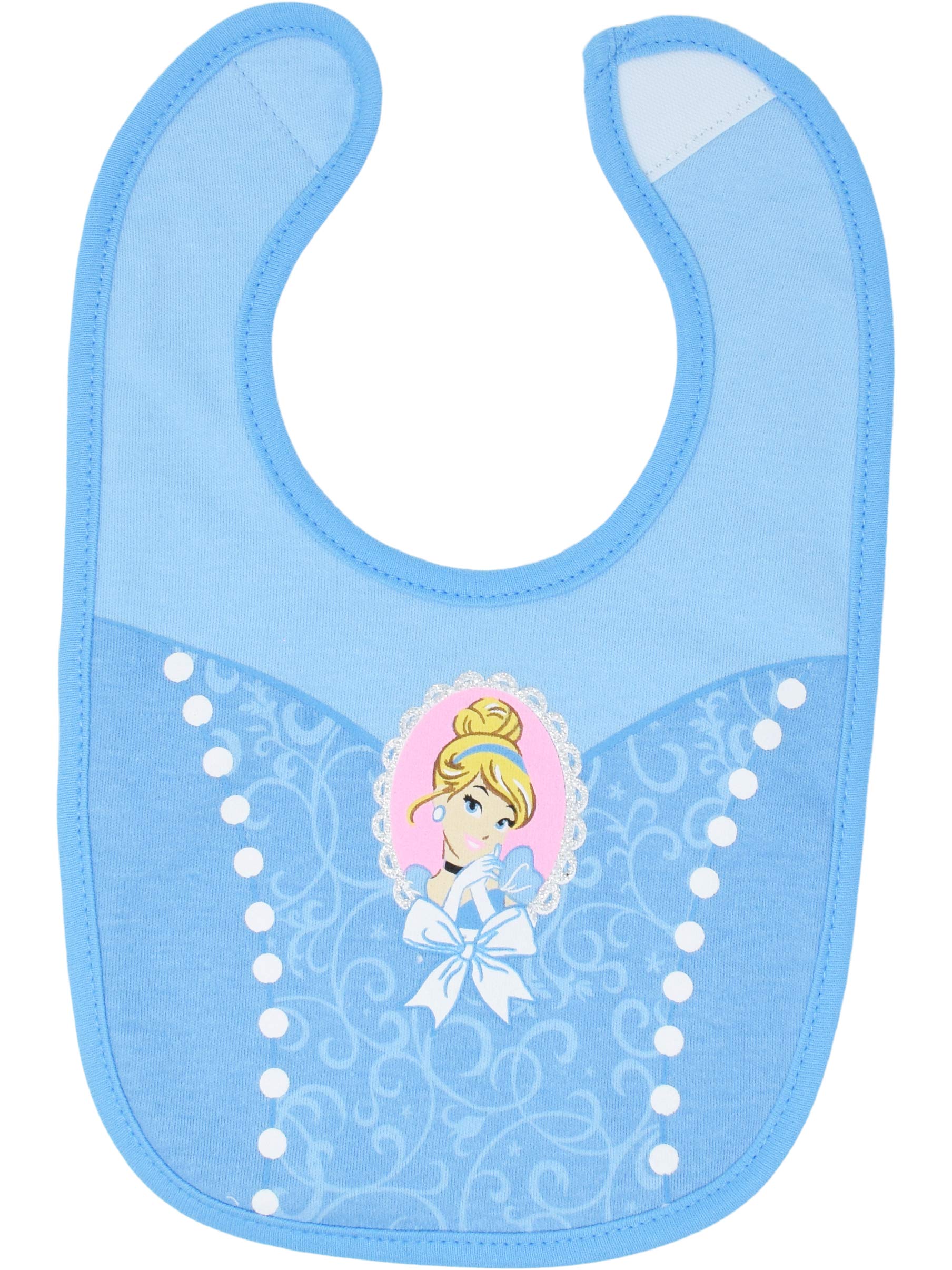 Disney Snow White Aurora Princess Belle Princess Ariel Princess Cinderella 5 Pack Bibs One Size