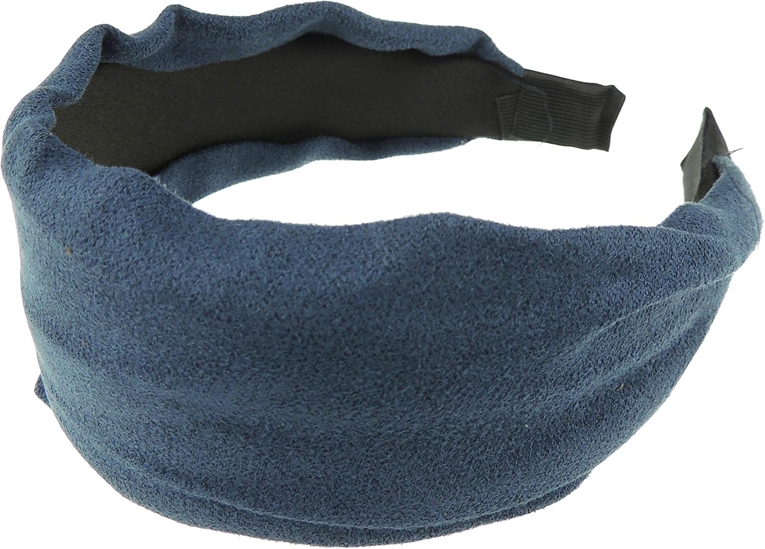 Womens Girls Autumn Winter Plain Work Everyday Wedding Birthday Christmas Bridal Party Fabric Creased Wide Suede Look Headband Hair Accessories Styling Wide 6cm Alice Band Head Hairband Royal Blue