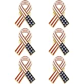 TUCEWP 6Pcs Awareness Enamel Ribbon Lapel Pins Ribbon Brooch Pin for Charity Events Survivor Campaign Party Favors Supplies