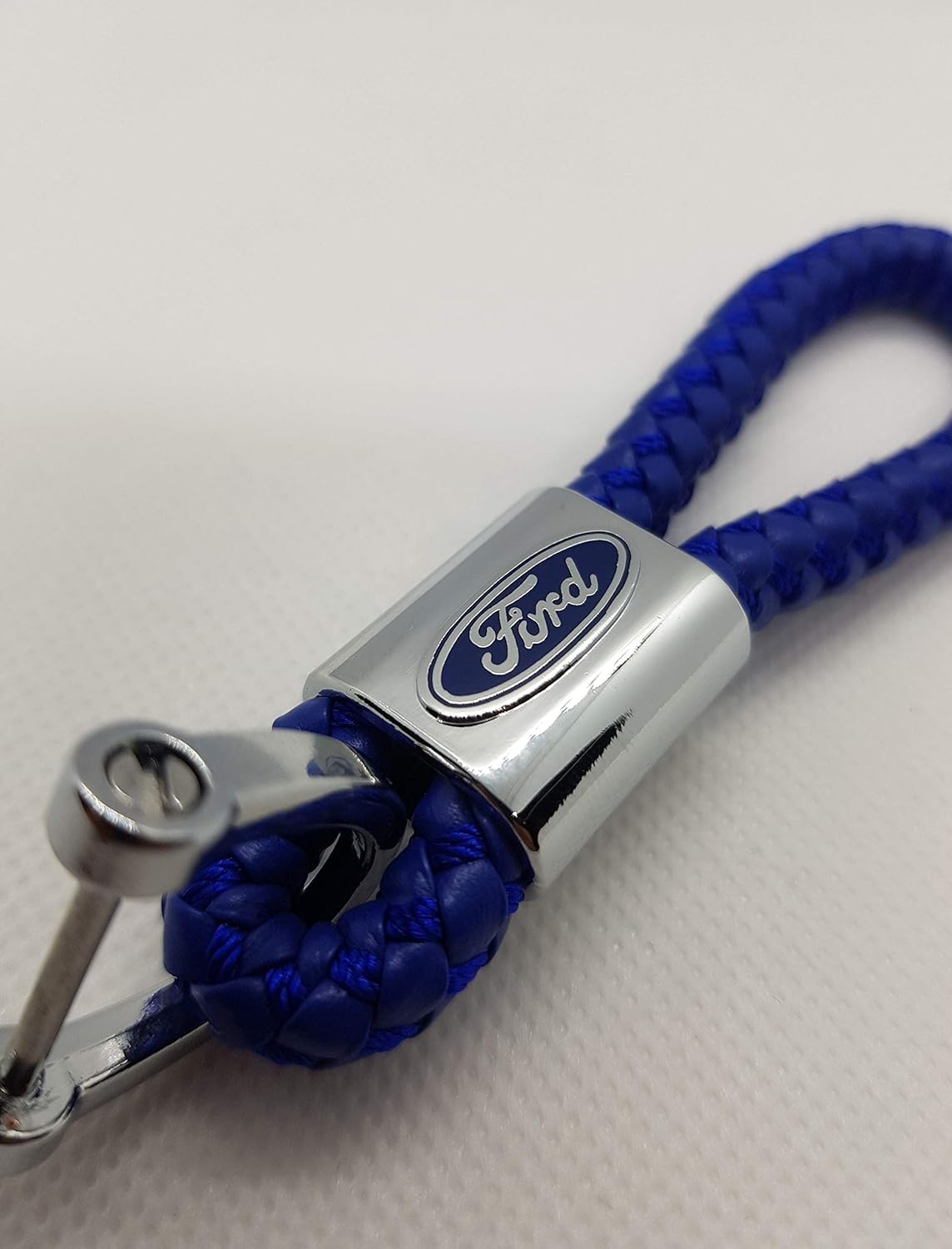 ford keychain amazon on Elpcraft Leather Car Logo Keychain Compatible For Land Rover Porsche Ford Red Honda And Ford Keyring