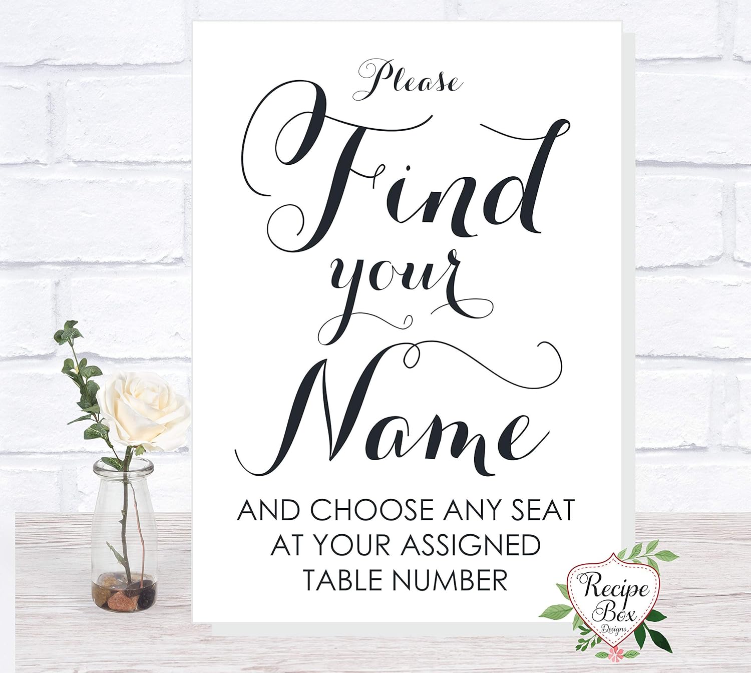 Table Seating, Wedding Seating, Assigned Seating Sign, 8x10 wedding Signage (no frame)