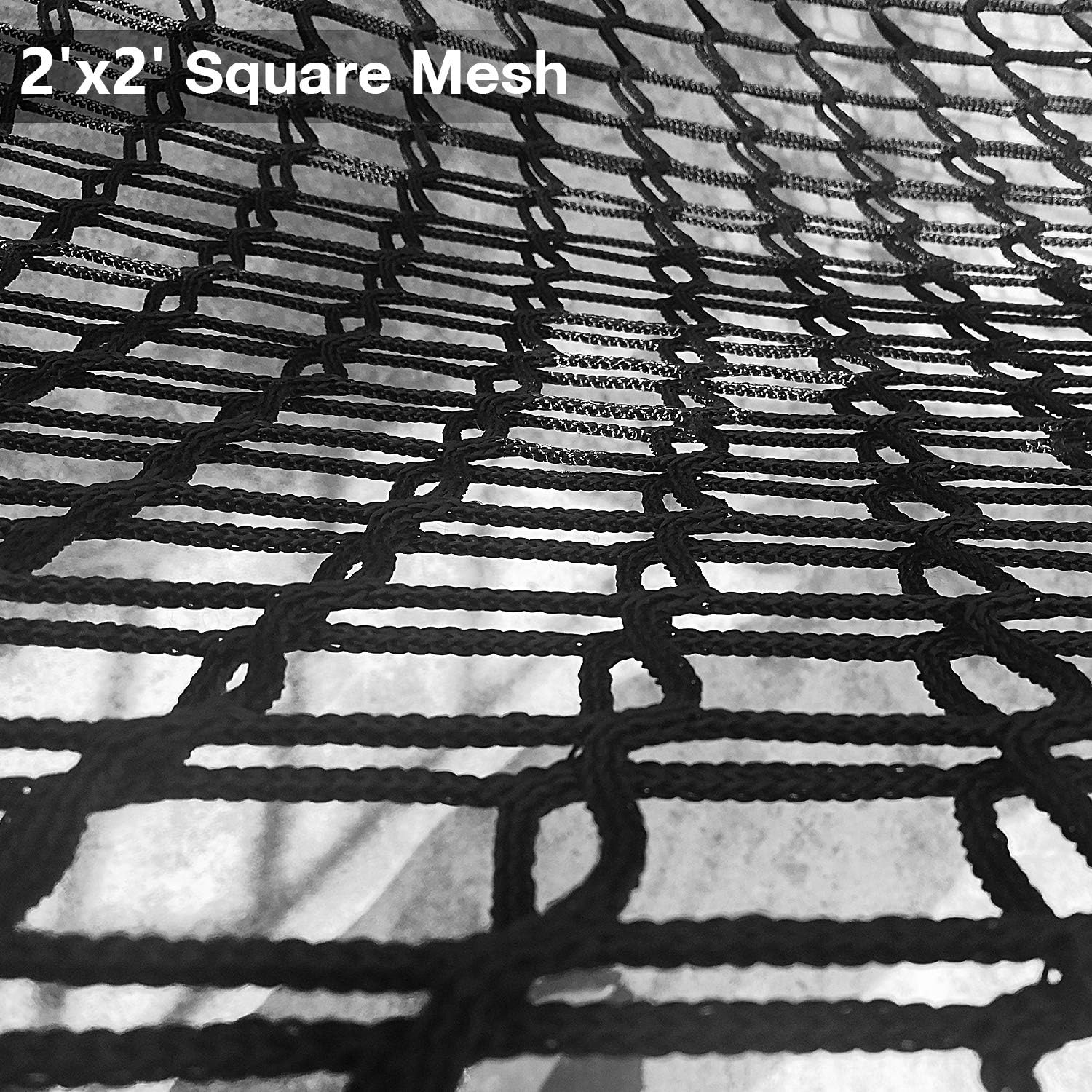 Jalunth Kids Playground Play Safety Net - Climbing Cargo Net Treehouse Accessories Outdoor Equipment Set Double Layers Heavy Duty Backyard Net Bridge for Tree House Tree Fort Back Yard (14.5' x 9.8'): Kitchen & Dining