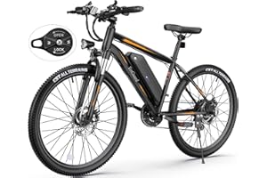 Wooken Electric Bike for Adults with Peak 750W Motor, 27.5'' Ebike with 48V 499WH Removable Battery, Up to 55Miles Electric Mountain Bike, 21.6MPH Adults Electric Bicycle with LCD Display, 21 Speed
