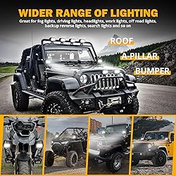 Auxbeam 4 Inch LED Light Pods, 60W Square Offroad