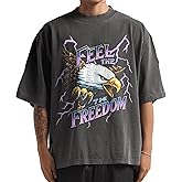 Shaka Wear Designer Tshirt - Faded Heavyweight Oversized Drop-Shoulder Boxy Tee for Men & Women