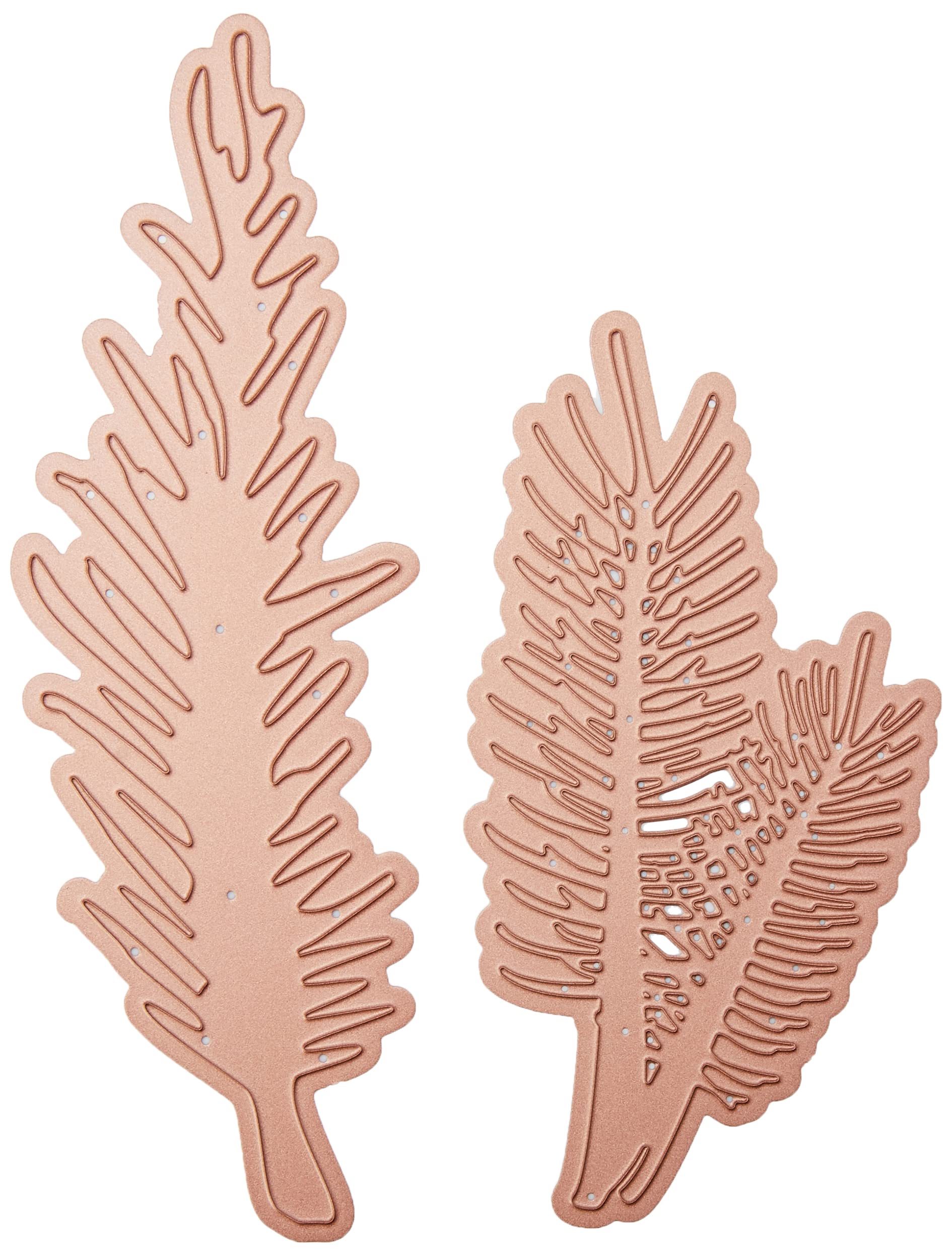 Florartistry Foliage Die-Pine Needle Sprig Duo, Metal, Brown, 20.1 x 10.9 x 0.4 cm