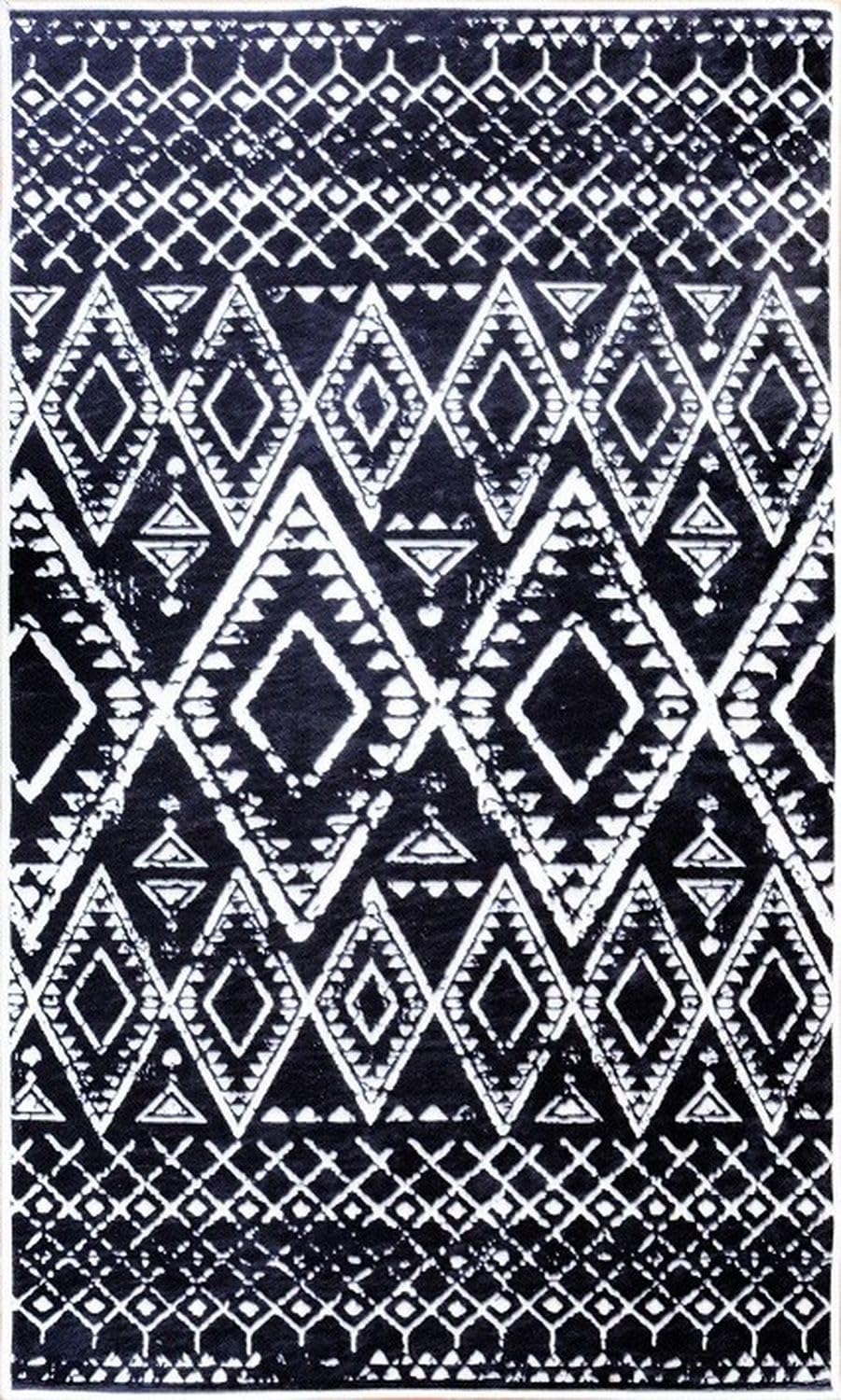 MANI TEXTILE Berbere Rug Polyester Anthracite 80 x 150
