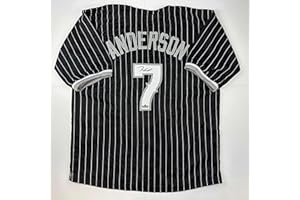 HOFSM.COM HALL OF FAME SPORTS MEMORABILIA Facsimile Autographed Tim Anderson Chicago Black Pinstripe City Connect Reprint Laser Auto Baseball Jersey Size Men's XL