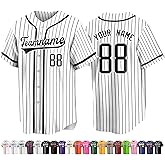 Custom Baseball Jersey Stitched Print Personalized Name Number Team Button Down Shirts Sports Uniform for Men Women Boys
