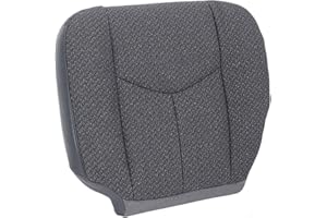 NLQR Front Driver Side Bottom Replacement Seat Cover Cloth Dark Gray #69C Compatible with Chevy Silverado 1500 2500 3500 1500HD 2500HD GMC Sierra 2003-2007 Seat Cushion Protector Cloth Cover