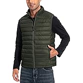 Pioneer Camp Men's Lightweight Puffer Vest Packable Water-Repellent Warm Quilted Sleeveless Outerwear for Work Casual Travel…