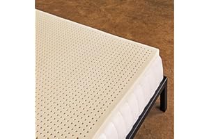 SLEEP ON LATEX Pure Green Natural Latex Mattress Topper - Soft - 2 Inch - Queen Size (GOLS Certified Organic)