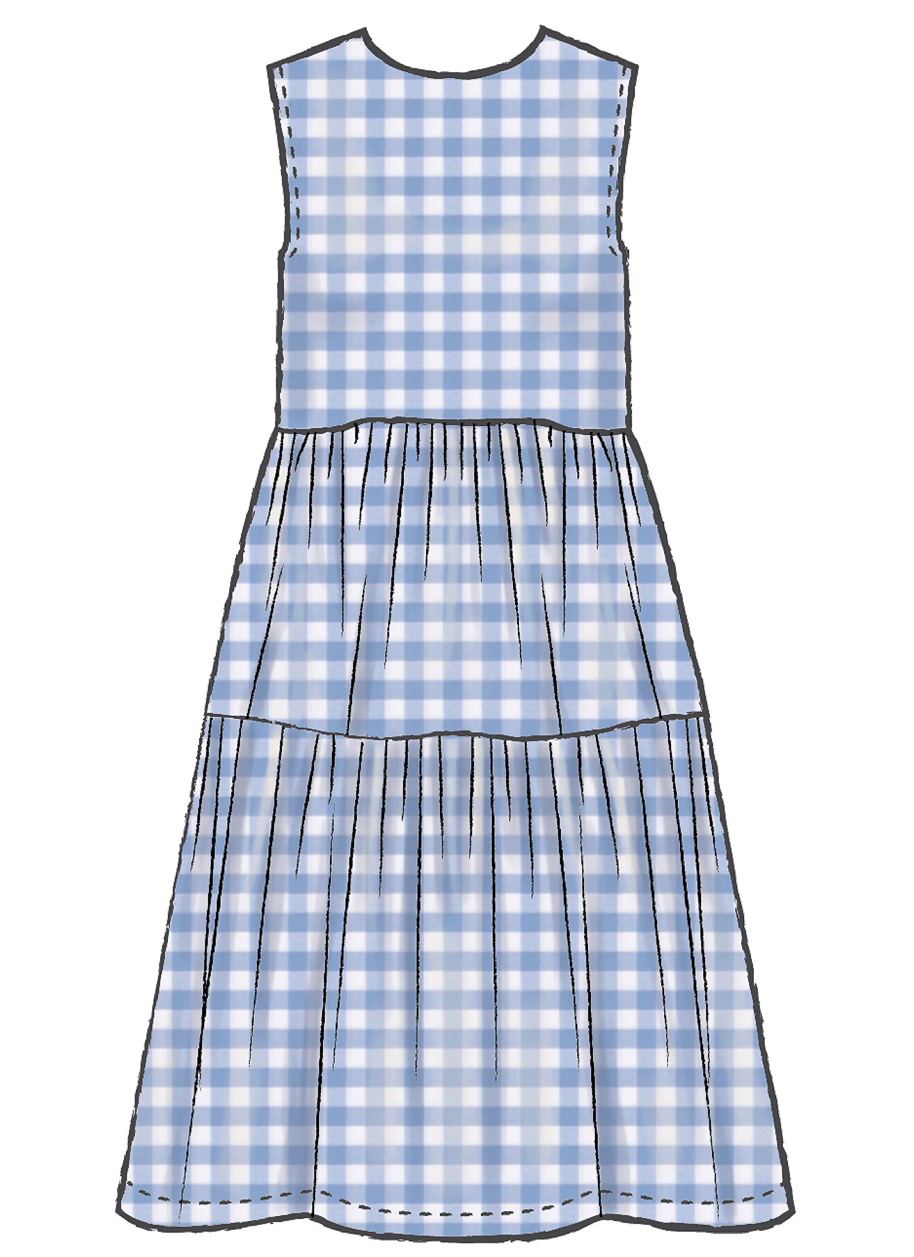 McCall's Patterns McCall's Women's Knee Length Pleated Dress, Sizes 14-22 Sewing Pattern, White