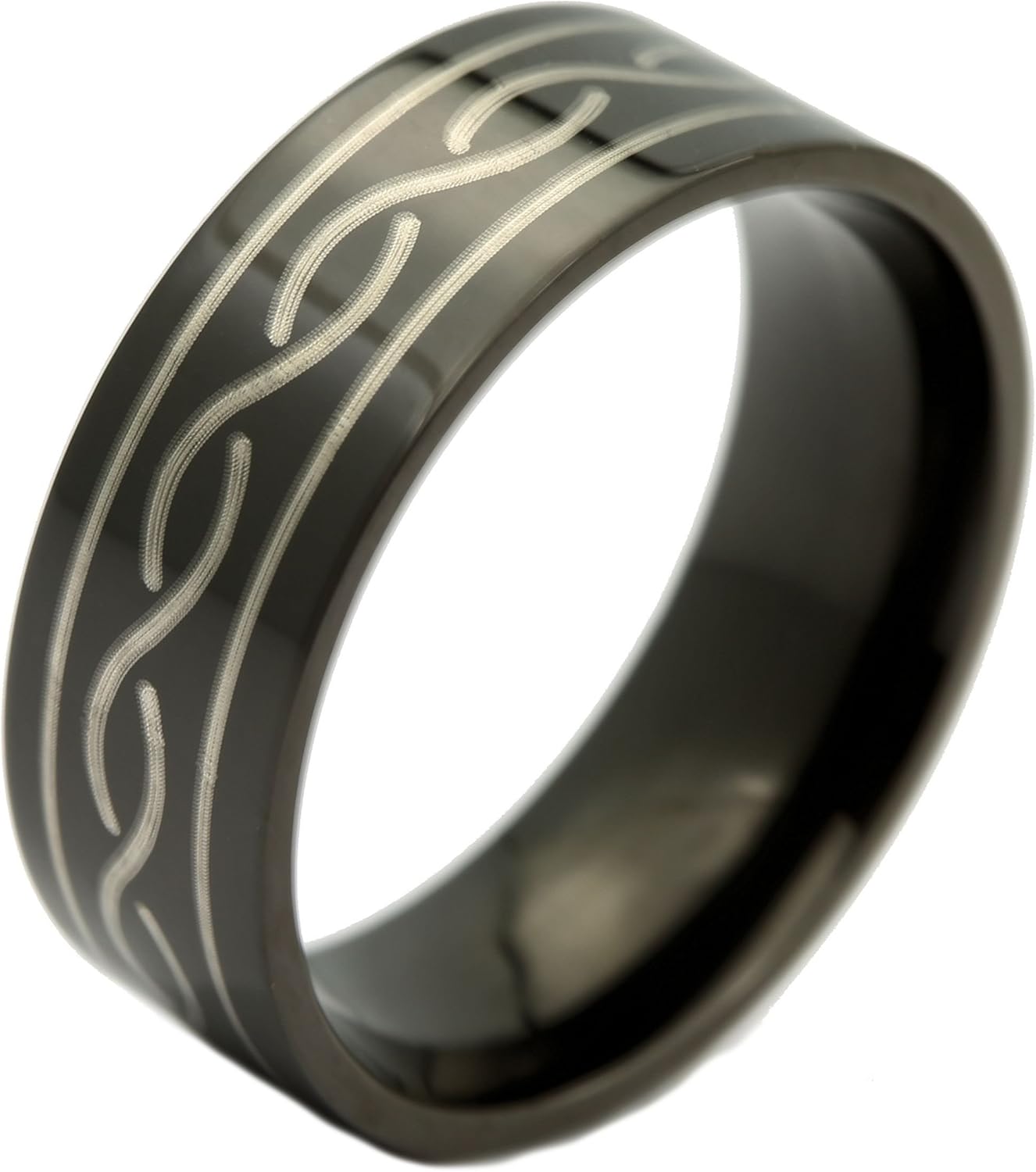 MJ Metals Jewelry Black Stainless Steel Ring Various