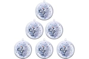 SCYLFEHDP 20Pcs Clear Christmas Ornaments, Clear Plastic Fillable Ornaments Ball, DIYChristmas Ornaments, for Christmas, for New Years Present Holiday Wedding Party Home Decor(3.94"/100mm).