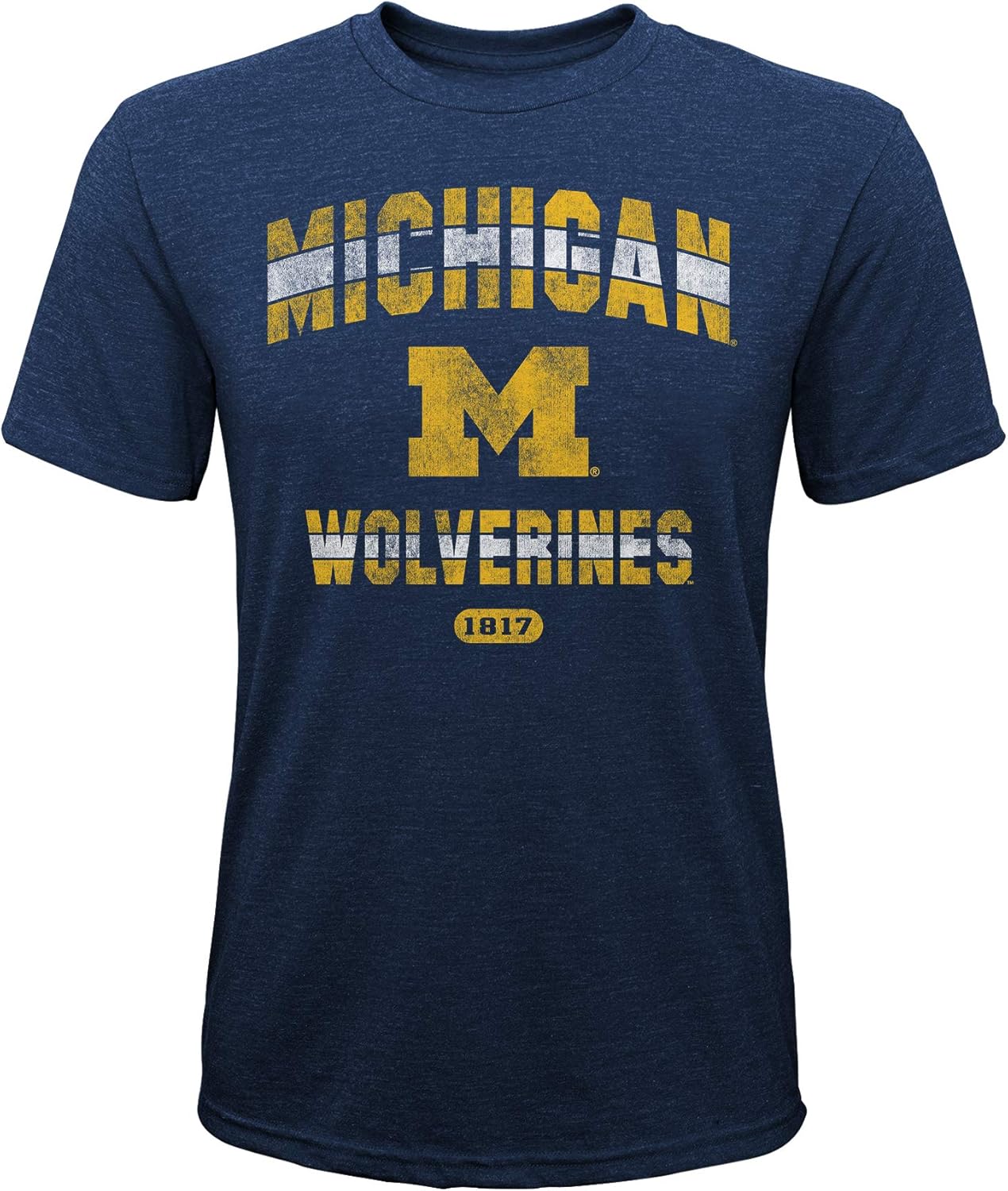 Michigan Wolverines Youth S/S Tri Blend Big Game Tee Clothing