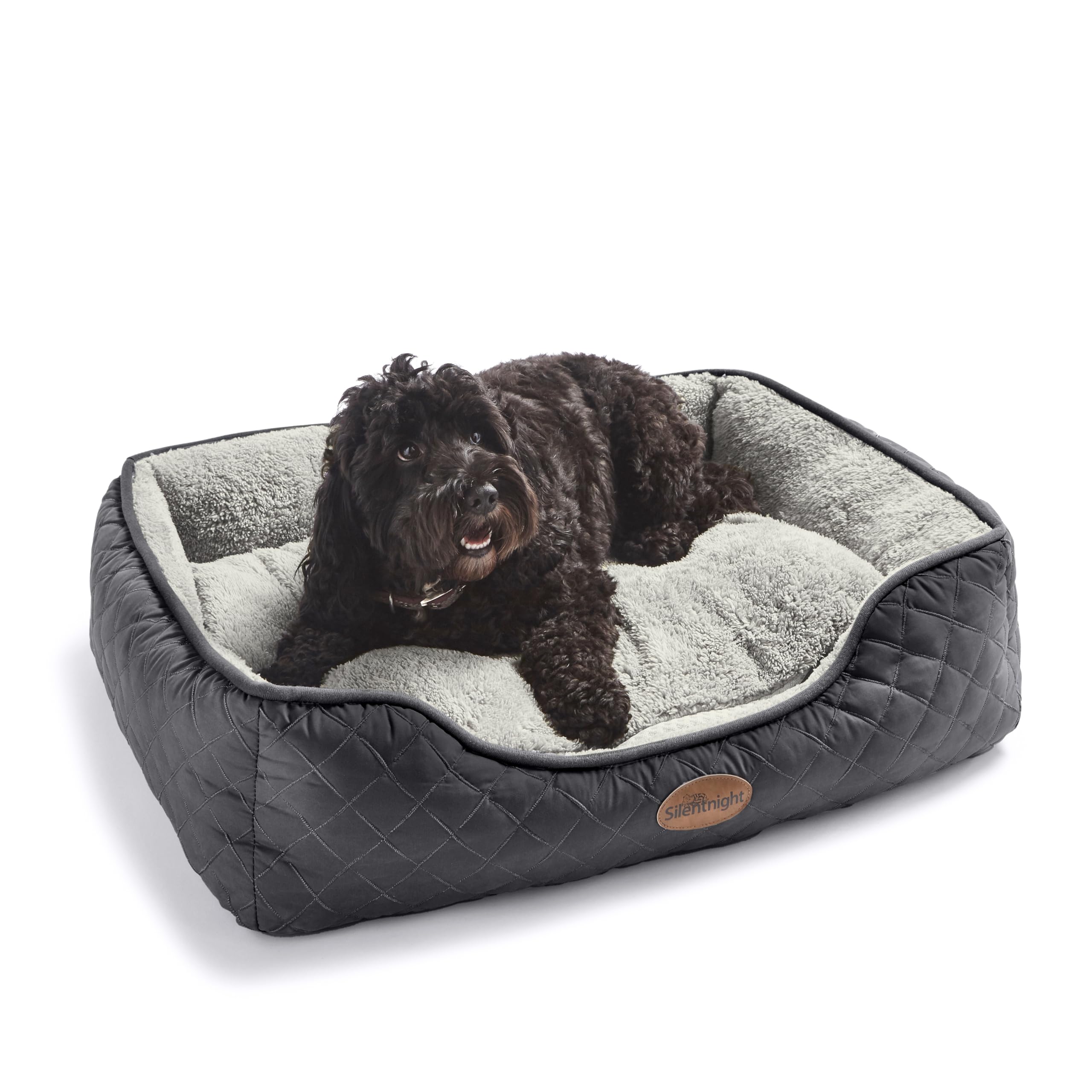 Silentnight Airmax Dog Bed - Medium Dog Cat Pet Bed with Removable and Reversible Cushion, Mesh Sides to Prevent Overheating and Non-Slip Base - Easy Clean - Machine Washable - Medium