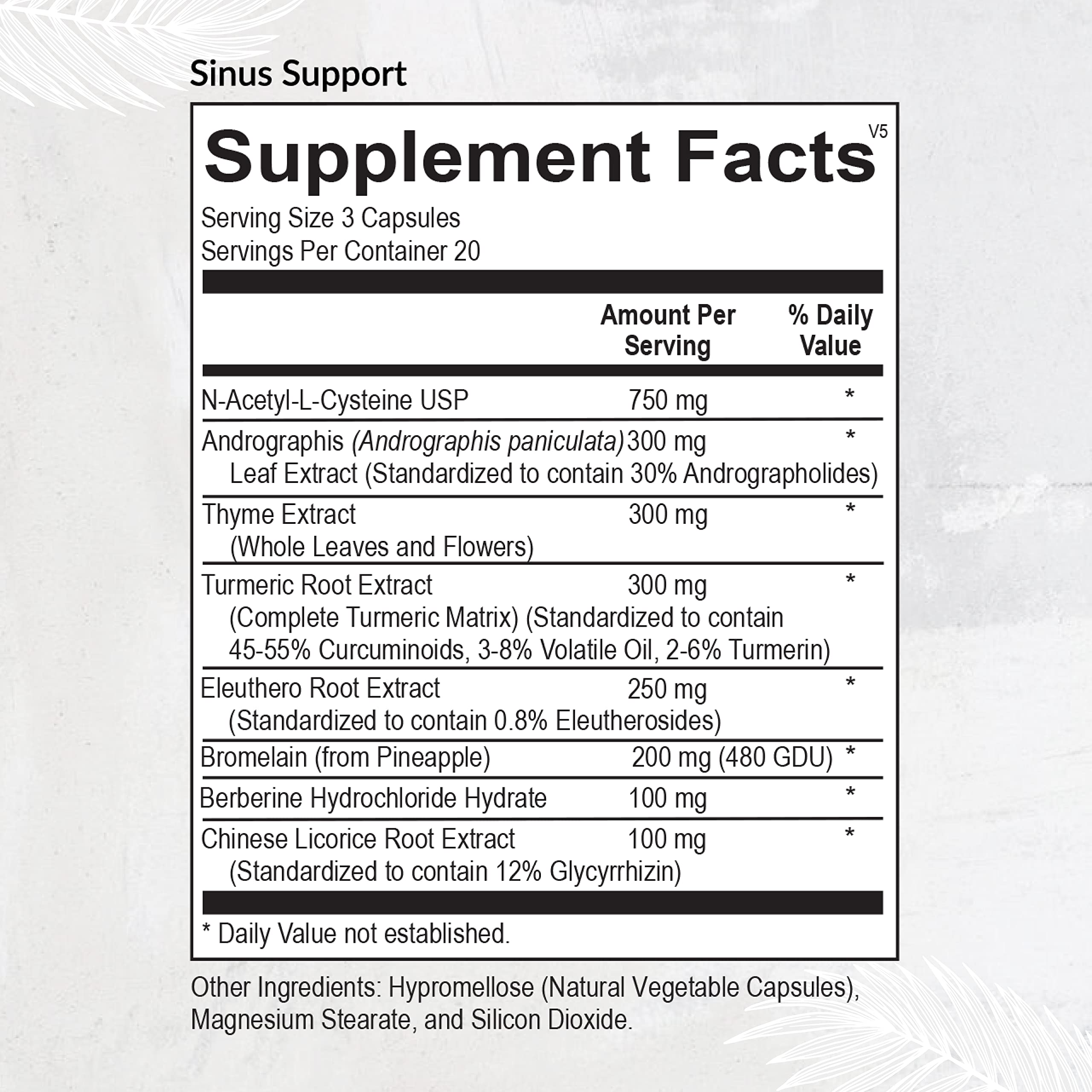 Equilife - Sinus Support, with Berberin & Licorice Root to Help Promote Nasal Congestion, Mucus Relief, and Sinus Relief, Rich with Antioxidants and Amino Acids, Gluten-Free (20 Servings)