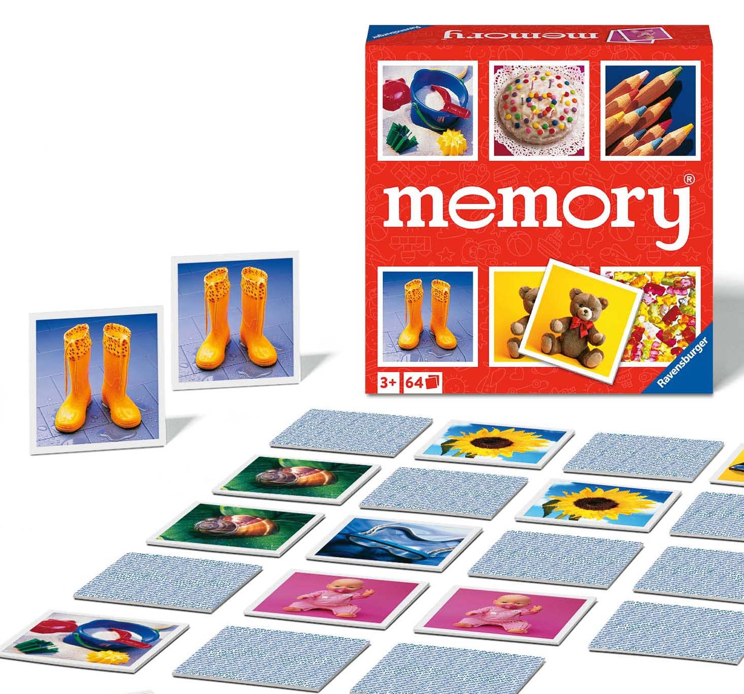 Ravensburger Junior Memory Game - Matching Picture Snap Pairs For Kids Age 3 Years Up - Educational Todder Toy