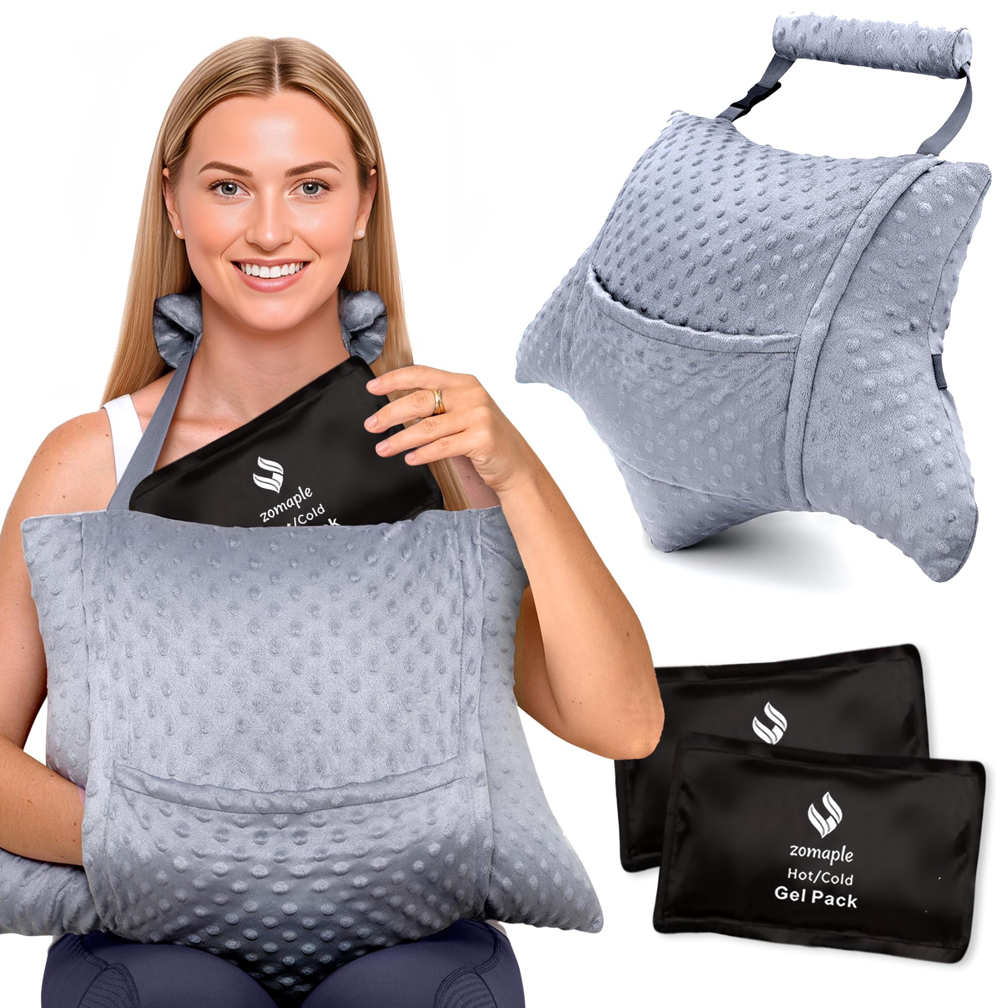 Photo 1 of Zomaple Recovery Hysterectomy Pillow with Strap & Gel Pack – Post Abdominal Surgery Must Haves – Ideal for C-Section, Laparoscopic & Hernia Healing Comfort