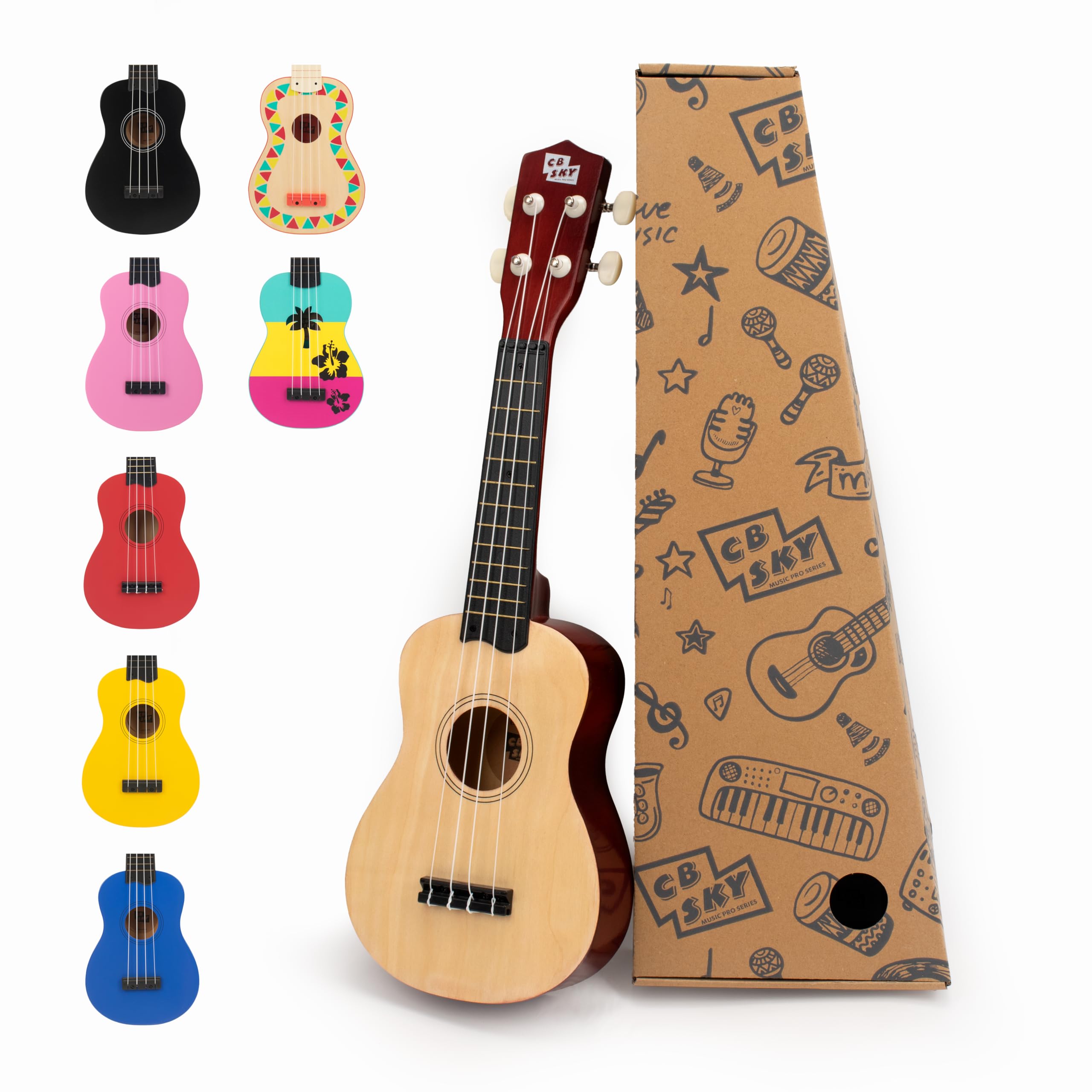 CB SKY 21” (53cm) Soprano Ukulele for Kids/Beginner - (Natural)