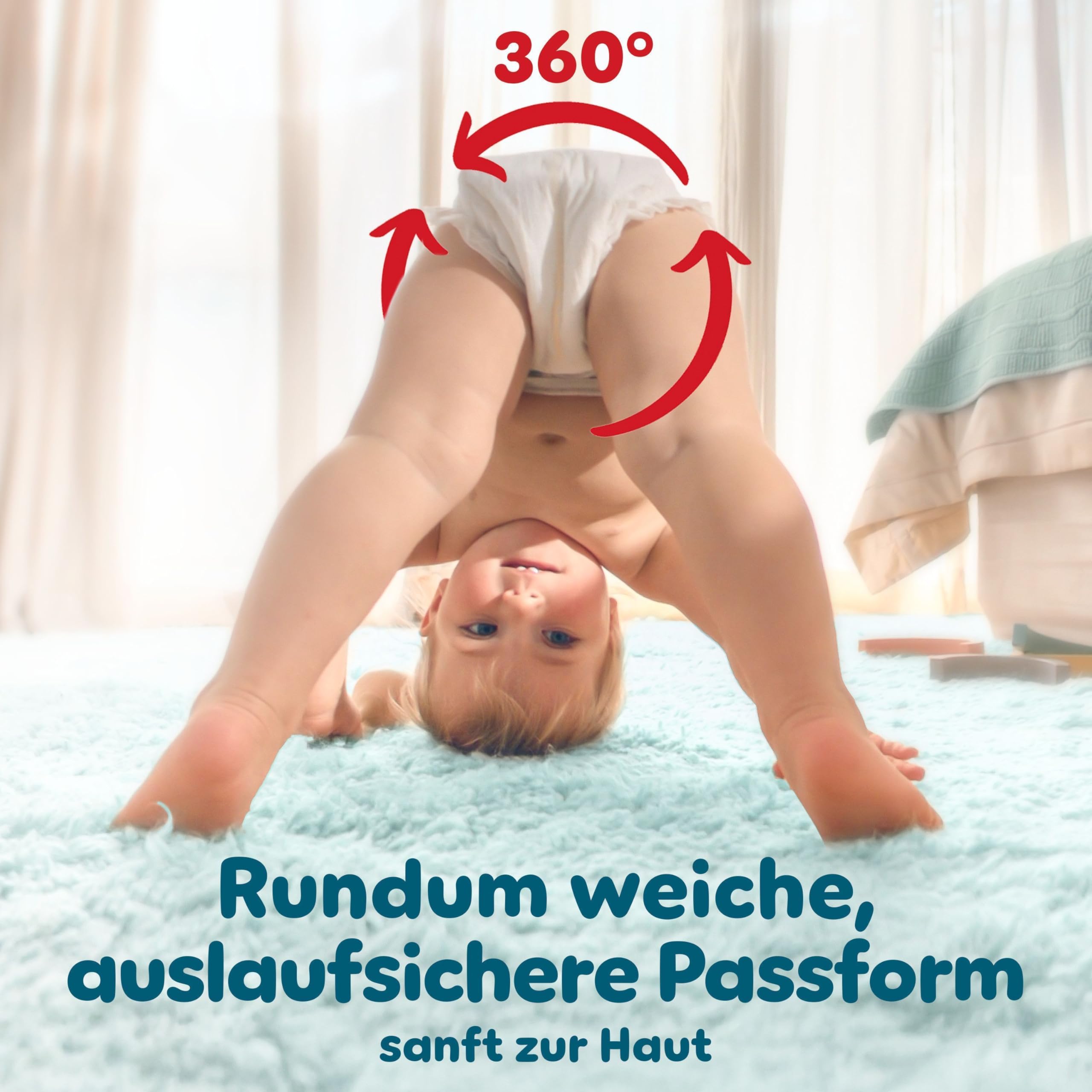 Pampers Premium Protection Pants Größe 7, 123 Windeln, 15kg+, mit 360° Passform und weichen Anti-Auslaufbündchen für unseren besten Komfort und Schutz 4