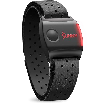 Sunny Health & Fitness Heart Rate Monitor Armband with LED Indicator, Step Counter - HR200